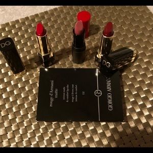 High end lip minis Dolce & Gabbana Giorgio Armani